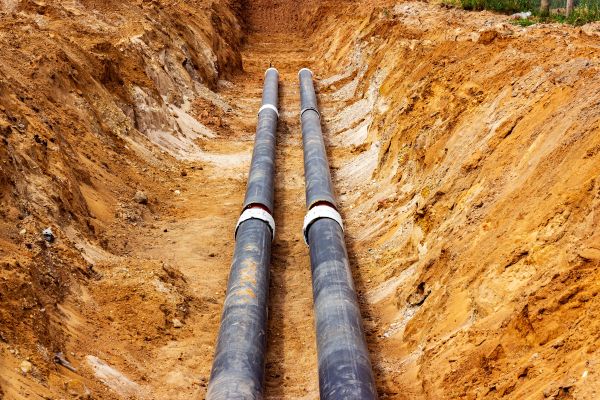 Water Line Trenching in Middletown