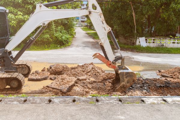 Water Line Excavation in Middletown